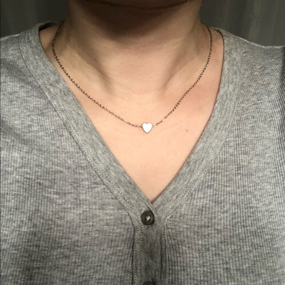 Small Silver Heart Necklace